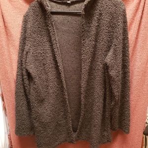 Hooded open front Cardigan